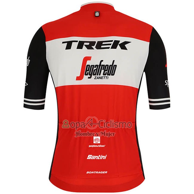 Trek Segafrojoo Ropa Ciclismo Culotte Corto 2019 Mangas Cortas Rojo Blanco